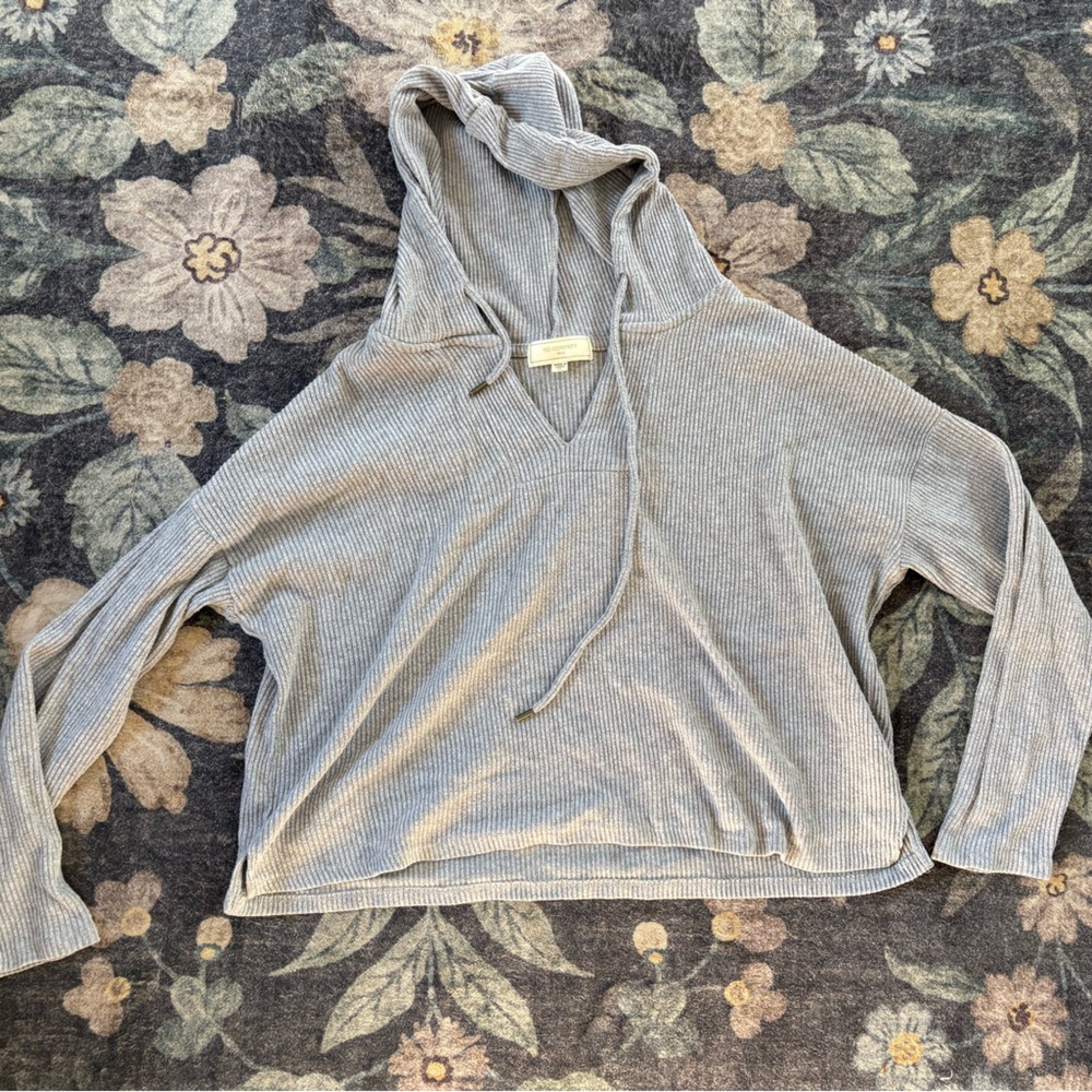 Cozy Gray Hooded Women's Sweatshirt